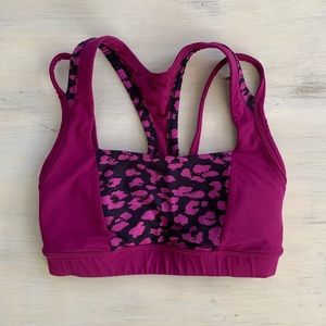 Pink Leopard Lululemon Sports Bra Size XXS